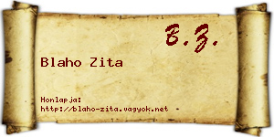 Blaho Zita névjegykártya